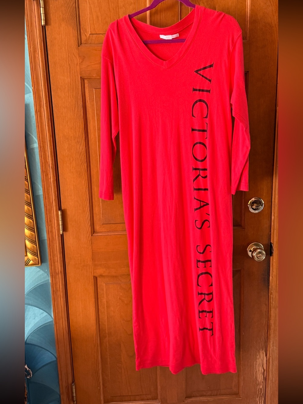 Victoria's Secret Red V-Neck Logo loungewear/Nightgown